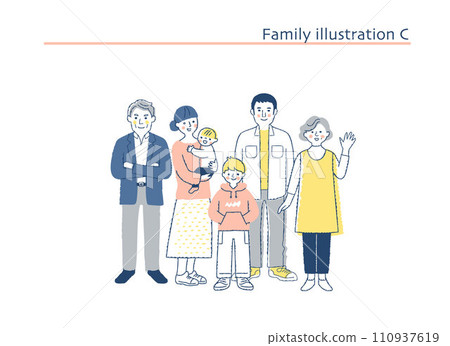 微笑的家人全身C 110937619
