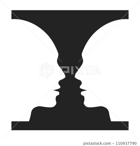 魯賓的花瓶（錯視畫） 110937790