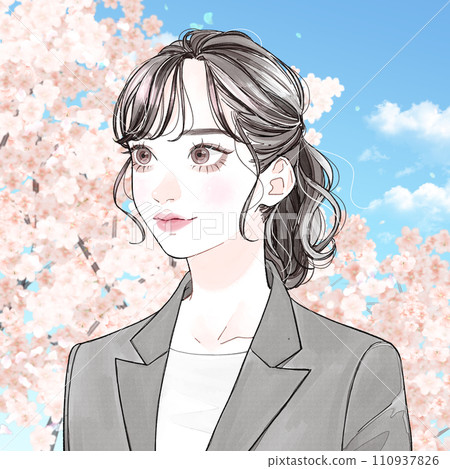 櫻花與女人（西裝） 110937826