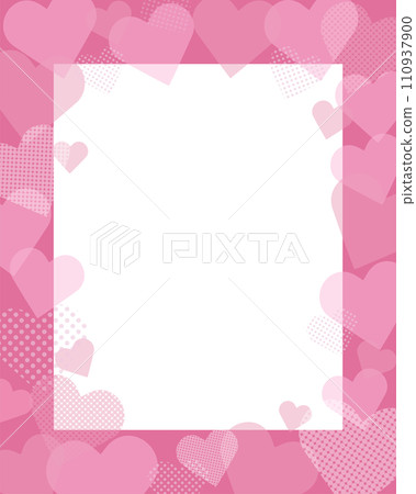 可用於情人節的點狀粉紅心向量影格影像 110937900