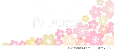 Vector illustration image of colorful pastel cherry blossom pattern background material 110937929