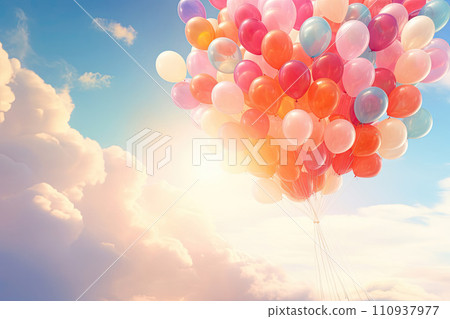 Balloons in Sky, Generative AI 110937977