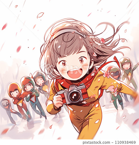 AI圖像生成女孩拍攝櫻花 AI圖像生成女孩拍攝櫻花 110938469