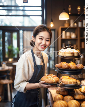 Clerk at a cafe 110938630