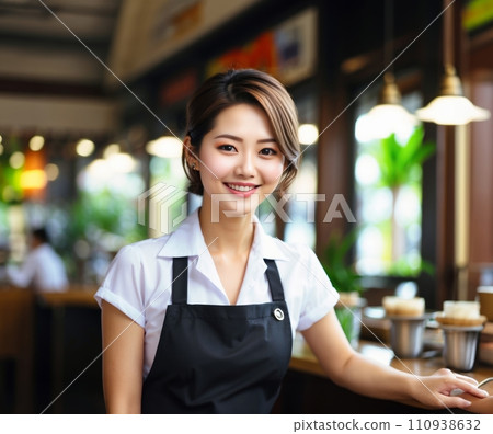 Clerk at a cafe 110938632