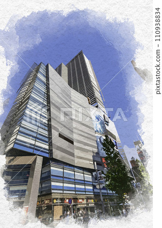 水彩風格 新宿歌舞伎町 新宿東寶大廈 東京都新宿區 110938834