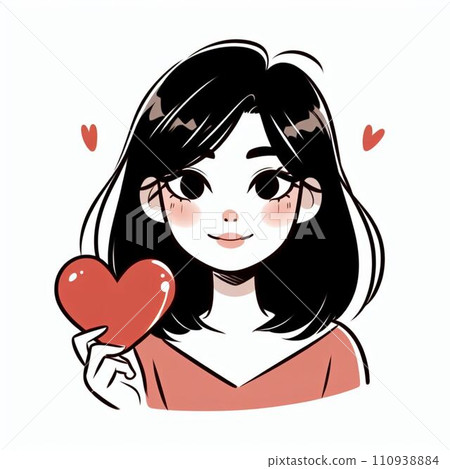Young woman making heart shape with hands Young woman making heart shape with hands 110938884