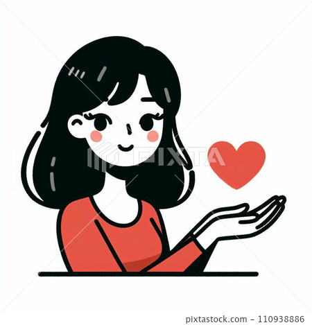 做心臟形狀用手的少婦 做心臟形狀用手的少婦 110938886