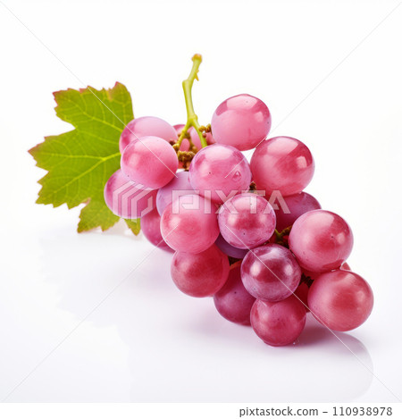 Ripe red grape isolated on white background 110938978