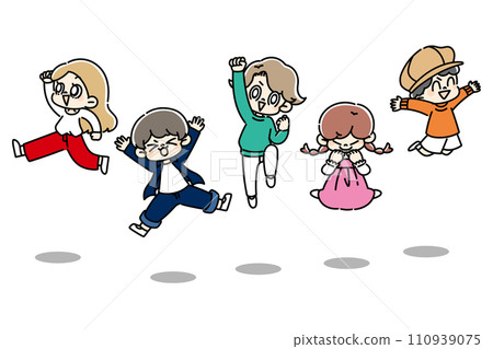孩子們高高興興地跳 110939075