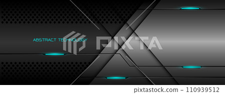 Abstract silver silver grey metallic blue light power geometric overlap on circle mesh design modern luxury futuristic background vector 110939512