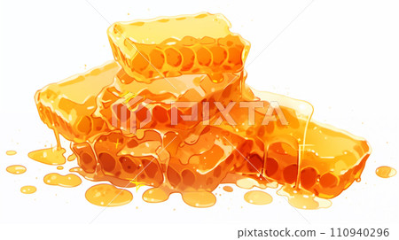 Hand drawn cartoon delicious honey illustration Hand drawn cartoon delicious honey illustration 110940296