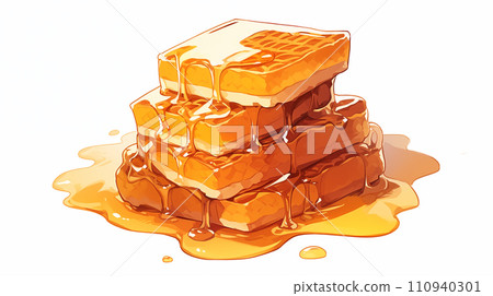 手绘卡通美味的蜜糖插画 110940301