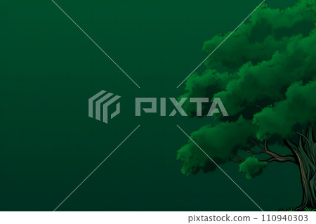 AI-generated content. Green tree. Forest foliage and coniferous plants. Neural network AI generated art AI-generated content. Green tree. Forest foliage and coniferous plants. Neural network AI generated art 110940303