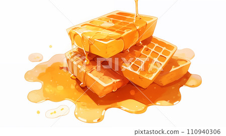 手绘卡通美味的蜜糖插画 110940306