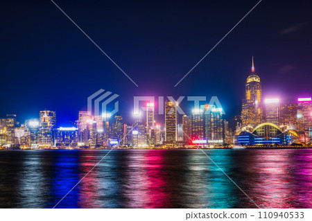 香港百萬夜景維多利亞港 香港百萬夜景維多利亞港 110940533