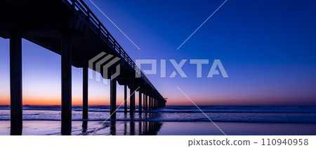 Scripps Pier Magic Hour on the San Diego La Jolla Coast Scripps Pier Magic Hour on the San Diego La Jolla Coast 110940958