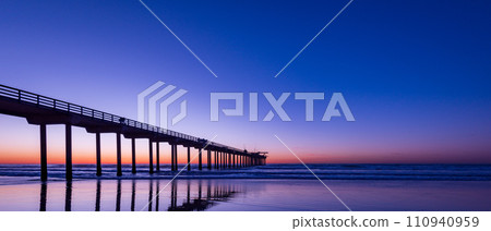 Scripps Pier Magic Hour on the San Diego La Jolla Coast Scripps Pier Magic Hour on the San Diego La Jolla Coast 110940959