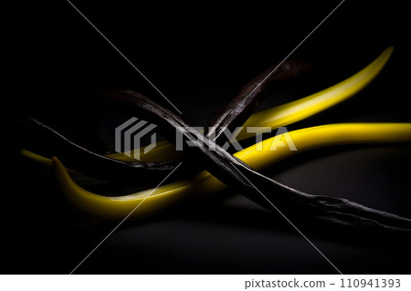 AI-generated content. Aromatic vanilla sticks. Neural network AI generated art 110941393