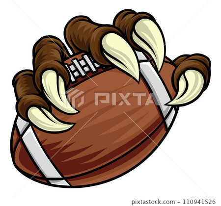 American Football Ball Claw Monster Animal Hand American Football Ball Claw Monster Animal Hand 110941526