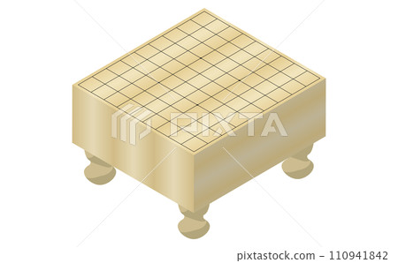 Shogi board with legs isometric wood grain 110941842