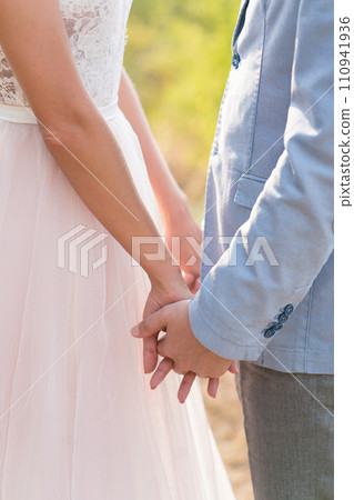 the couple holding hands the couple holding hands 110941936