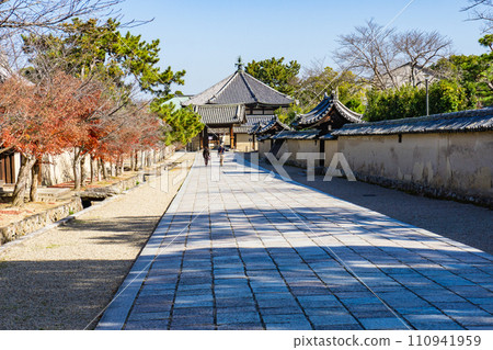 Horyuji Temple Toin Yumeden (National Treasure) in Ikaruga Town, Ikoma District, Nara Prefecture Horyuji Temple Toin Yumeden (National Treasure) in Ikaruga Town, Ikoma District, Nara Prefecture 110941959