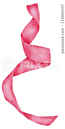 Ribbon bow ornament watercolor clipart 110942037