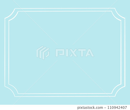 Retro style frame pale color light blue 110942407