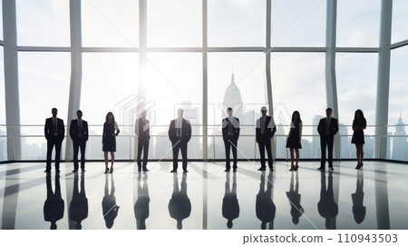 AI-generated content. Silhouette of Business People Posing by Window. Neural network AI generated art Neural network AI generated art AI-generated content. Silhouette of Business People Posing by Window. Neural network AI generated art Neural network AI generated art 110943503