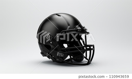 AI-generated content. American football black helmet. Neural network AI generated art 110943659