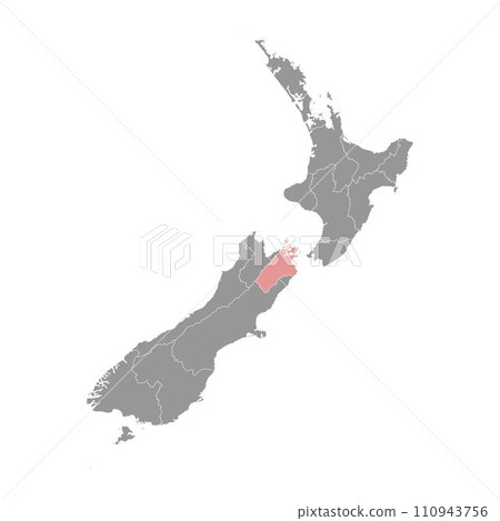 Marlborough District map, administrative division of New Zealand. Vector illustration. Marlborough District map, administrative division of New Zealand. Vector illustration. 110943756
