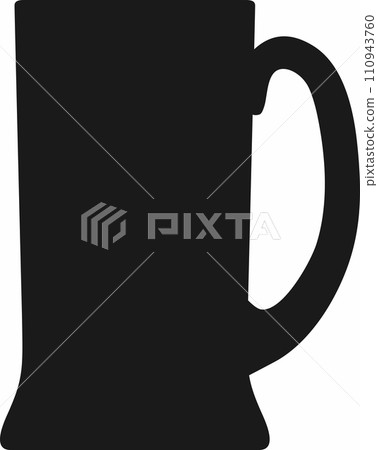 Silhouette of Beer Glass Icon. Vector Illustration. 110943760