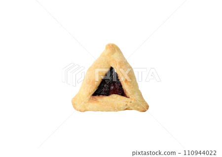 PNG, a traditional cookie for the holiday of Purim, isolated on a white background. 110944022