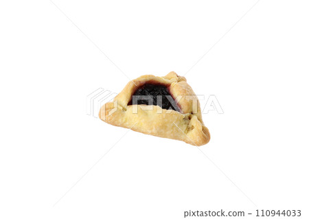 PNG, a traditional cookie for the holiday of Purim, isolated on a white background. 110944033