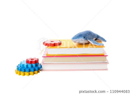 PNG, children's book, with toys, isolated on white background. PNG, children's book, with toys, isolated on white background. 110944083