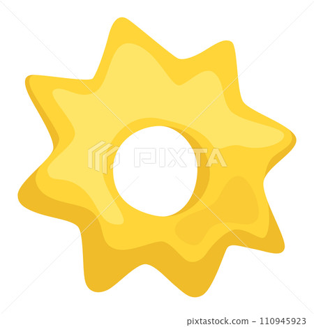 Doodle pasta symbol. Cute Italian wheat food. Pasta noodles character design. Menu decorative element. Vector meal illustration 110945923