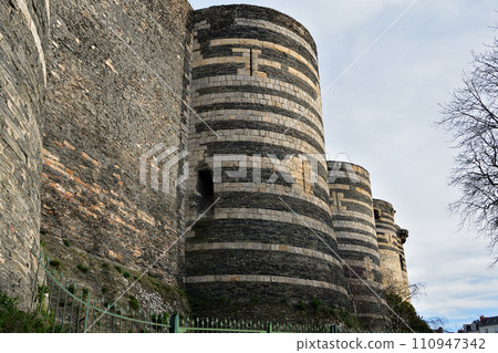 Angers, France. The walls of the castle of Angers. Photographed on December 27, 2023. 110947342