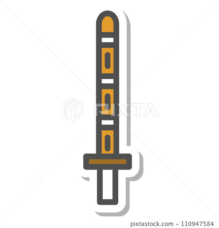 Simple sports equipment sticker single item icon Shinai 110947584