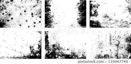 Black and white grunge. Distress overlay texture. Abstract surface dust and rough dirty wall background concept. Distress illustration simply place over object to create grunge effect. Vector EPS10. Black and white grunge. Distress overlay texture. Abstract surface dust and rough dirty wall background concept. Distress illustration simply place over object to create grunge effect. Vector EPS10. 110947748