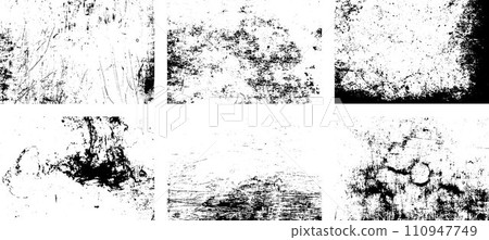 Black and white grunge. Distress overlay texture. Abstract surface dust and rough dirty wall background concept. Distress illustration simply place over object to create grunge effect. Vector EPS10. Black and white grunge. Distress overlay texture. Abstract surface dust and rough dirty wall background concept. Distress illustration simply place over object to create grunge effect. Vector EPS10. 110947749
