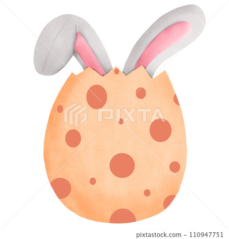 Rabbit in an eggshell easter festival Rabbit in an eggshell easter festival 110947751