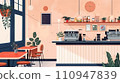 Simple illustrations of cafes and restaurants “AI generated images” 110947839