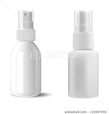 Small cosmetic spray bottle mockup. Mist spray Small cosmetic spray bottle mockup. Mist spray 110947938