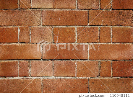 Red brick wall textured background. Vintage and Copy Space Concept. 110948111