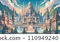 神秘的寺廟背景插畫 110949240