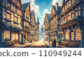 動漫和遊戲風格的西式城市景觀背景 110949244