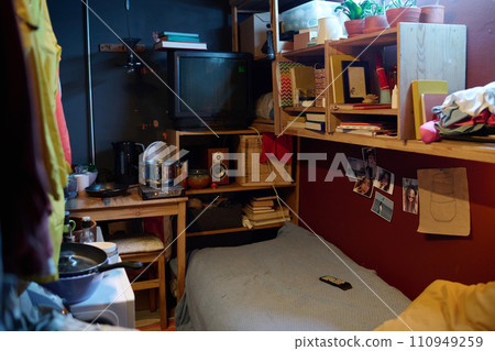 Corner of small flat with various stuff Corner of small flat with various stuff 110949259