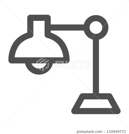 Line drawing simple electrical appliance single item icon desk lamp Line drawing simple electrical appliance single item icon desk lamp 110949772