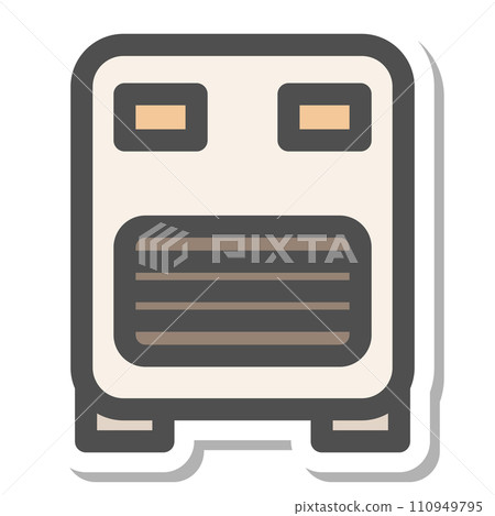 貼紙風格簡單電器單品圖示爐灶 110949795